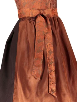 Dirndl in Braun/ Orange
