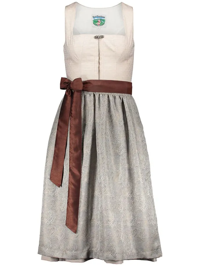 Dirndl in Creme/ Hellgrau