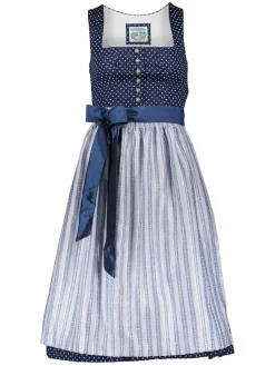 Dirndl in Dunkelblau/ Hellblau