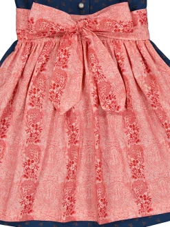 Dirndl in Dunkelblau/ Koralle