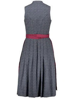 Dirndl in Dunkelblau/ Rot
