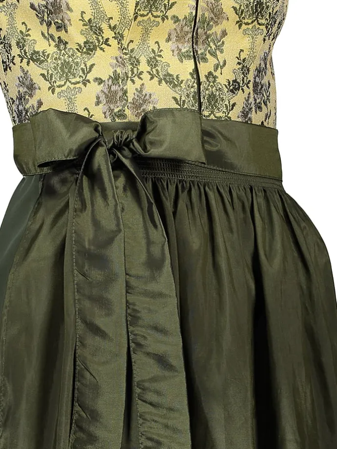 Dirndl in Dunkelgrün/ Gelb