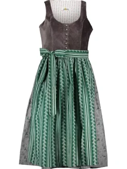 Dirndl in Grau/ Grün