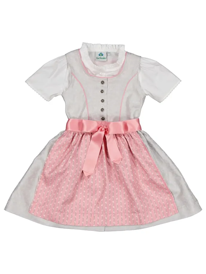 Dirndl in Grau/ Rosa