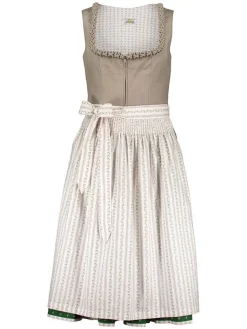 Dirndl in Grün/ Beige