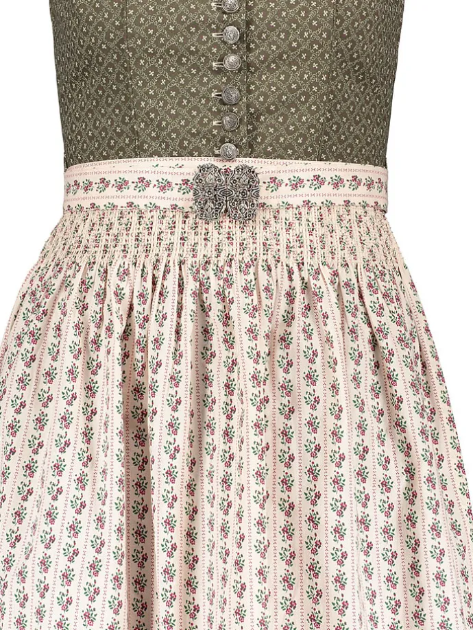 Dirndl in Khaki/ Creme