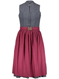 Dirndl in Rot/ Anthrazit
