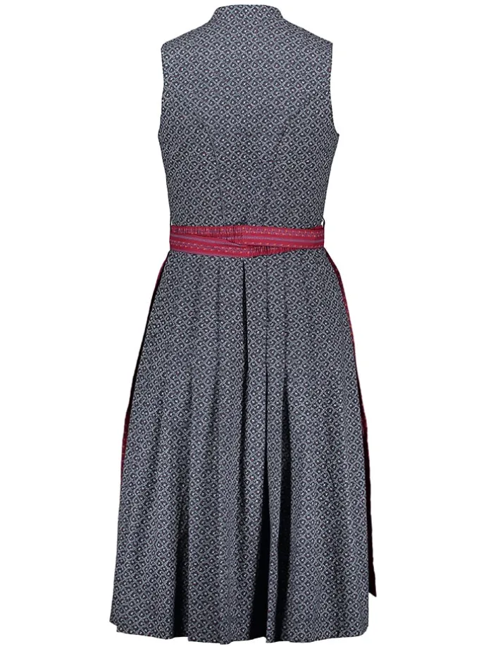 Dirndl in Rot/ Anthrazit