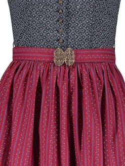 Dirndl in Rot/ Anthrazit