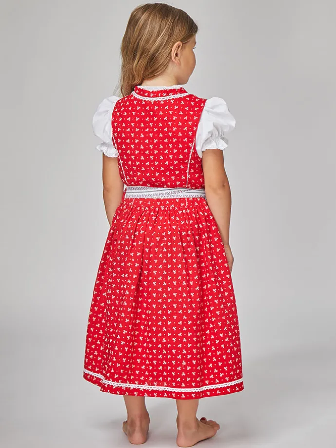 Dirndl in Rot/ Weiß
