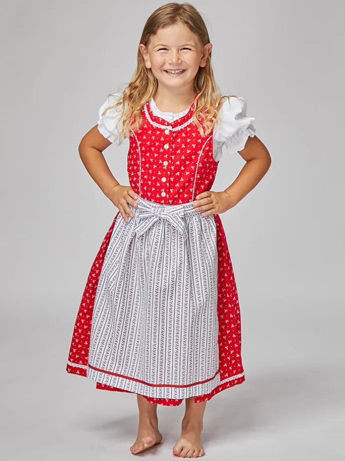 Dirndl in Rot/ Weiß