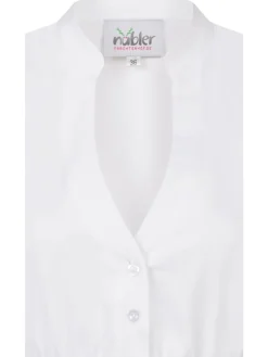 Dirndlbluse Carla Kurzarm in Weiß