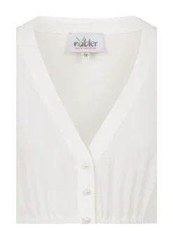 Dirndlbluse Charlotte Langarm in Creme