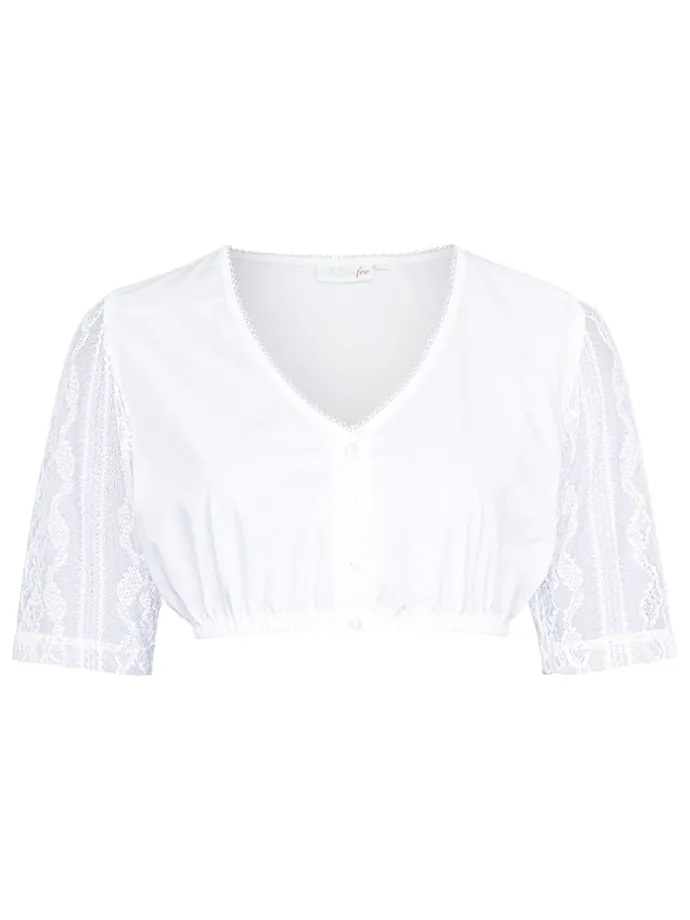 Dirndlbluse "Fenja" in Weiß