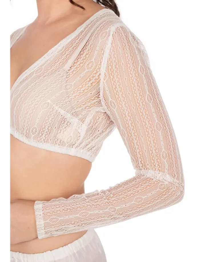 Dirndlbluse HANJA-DORINA in offwhite