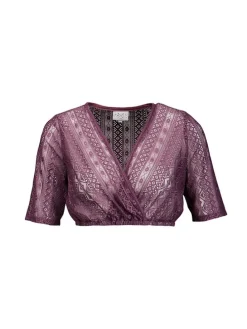 Dirndlbluse in Aubergine