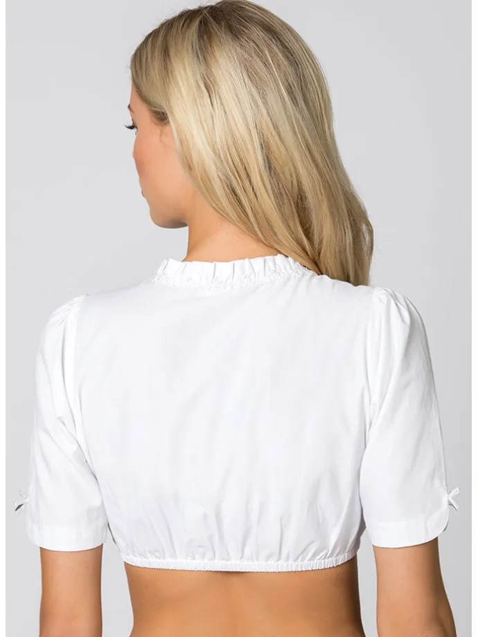 Dirndlbluse in Weß