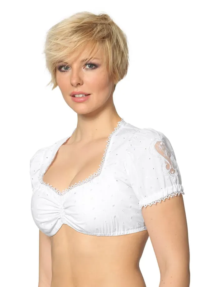 Dirndlbluse in Weiß