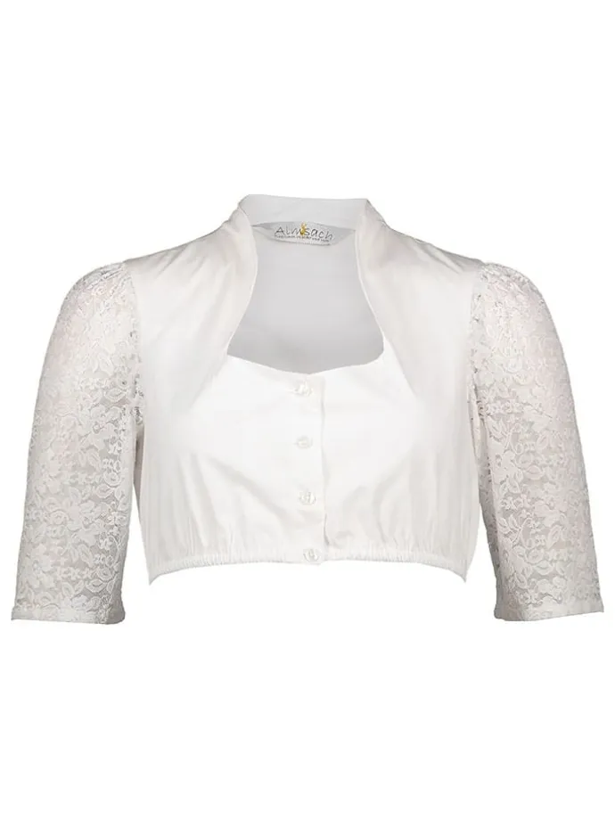 Dirndlbluse in Weiß