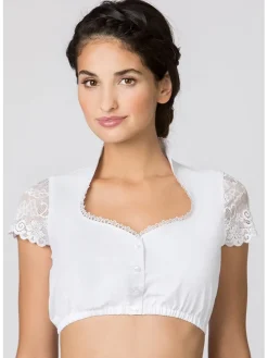 Dirndlbluse in Weiß