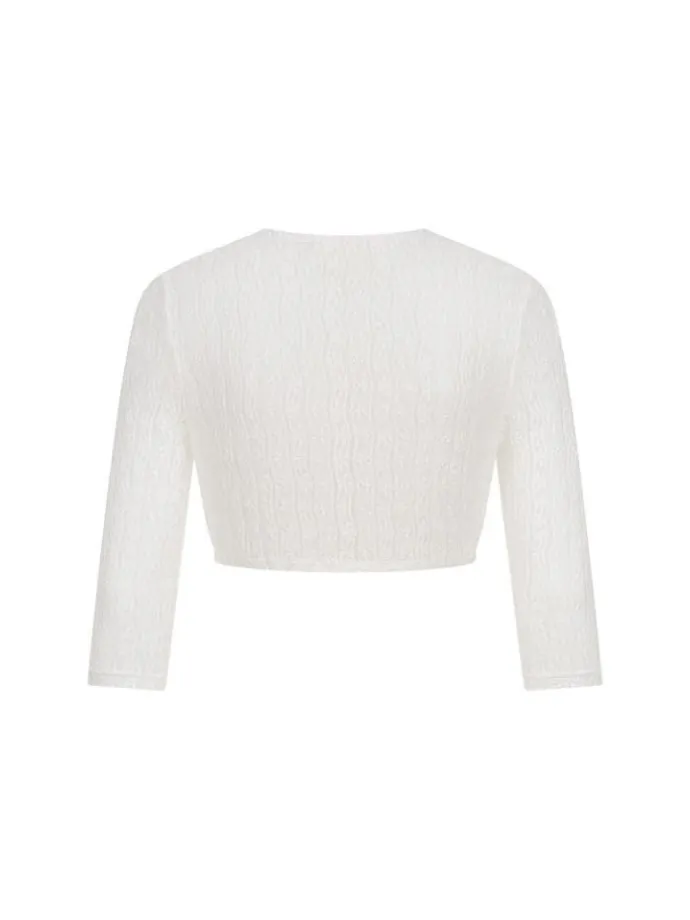 Dirndlbluse Langarm Juna in Creme