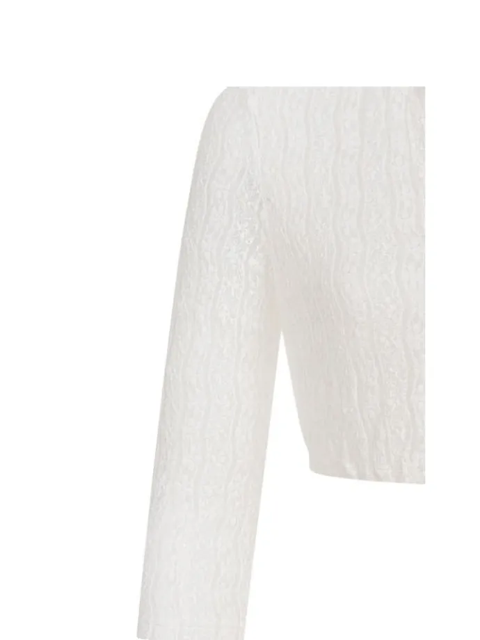 Dirndlbluse Langarm Juna in Creme