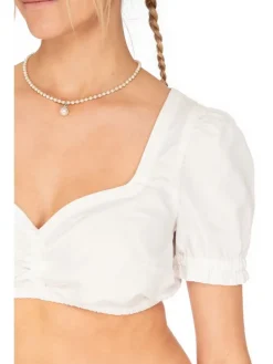 Dirndlbluse MÖDINGEN in offwhite
