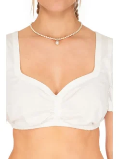Dirndlbluse MÖDINGEN in offwhite