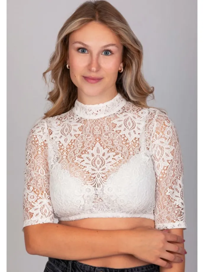 Dirndlbluse Sissi creme in weiß