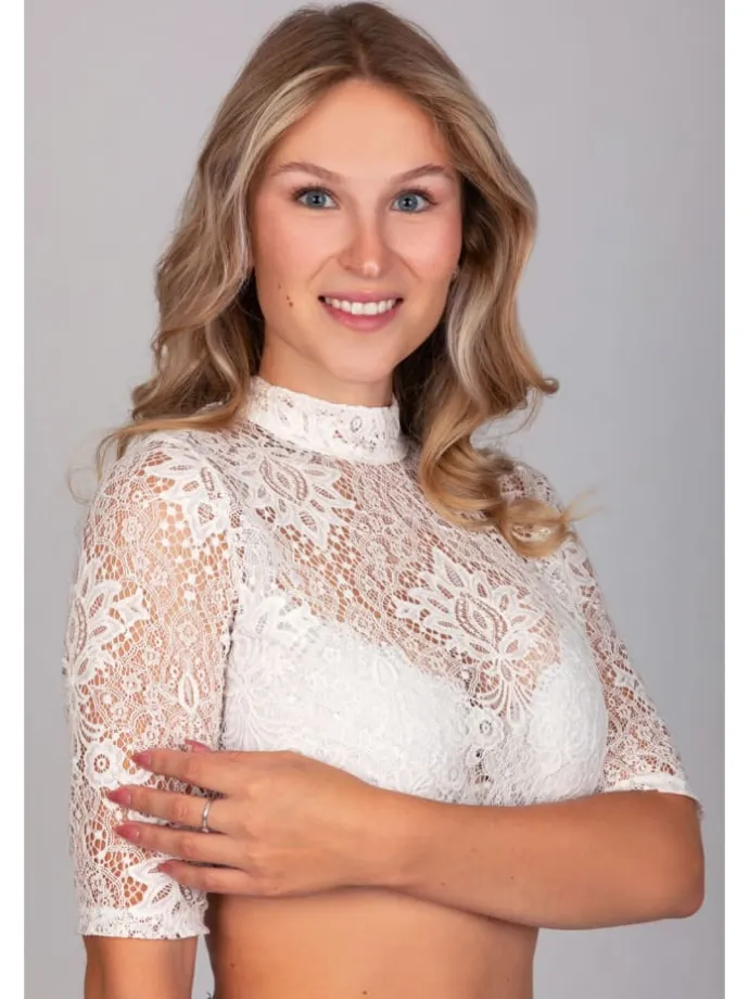 Dirndlbluse Sissi creme in weiß