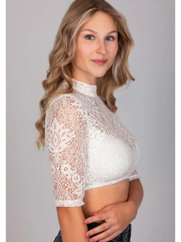 Dirndlbluse Sissi creme in weiß