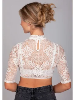 Dirndlbluse Sissi creme in weiß