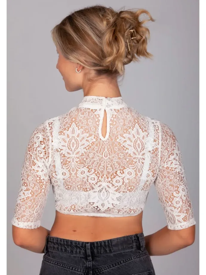Dirndlbluse Sissi creme in weiß