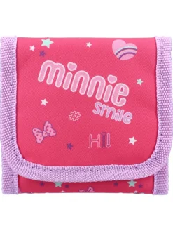 Disney Minnie Portemonnaie – Kinder Geldbörse rosa mit Fächern in Rosa