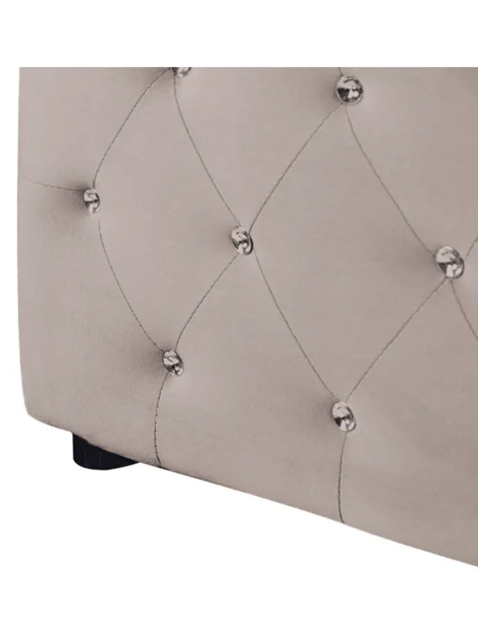 Doppelbett AMIENS in Beige - (W) 191 x (H) 109 x (L) 217 cm