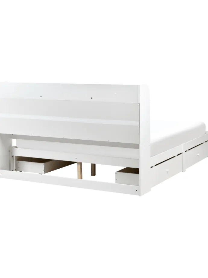 Doppelbett BIZOU in Weiß/Beige - (W) 168 x (H) 110 x (L) 227 cm