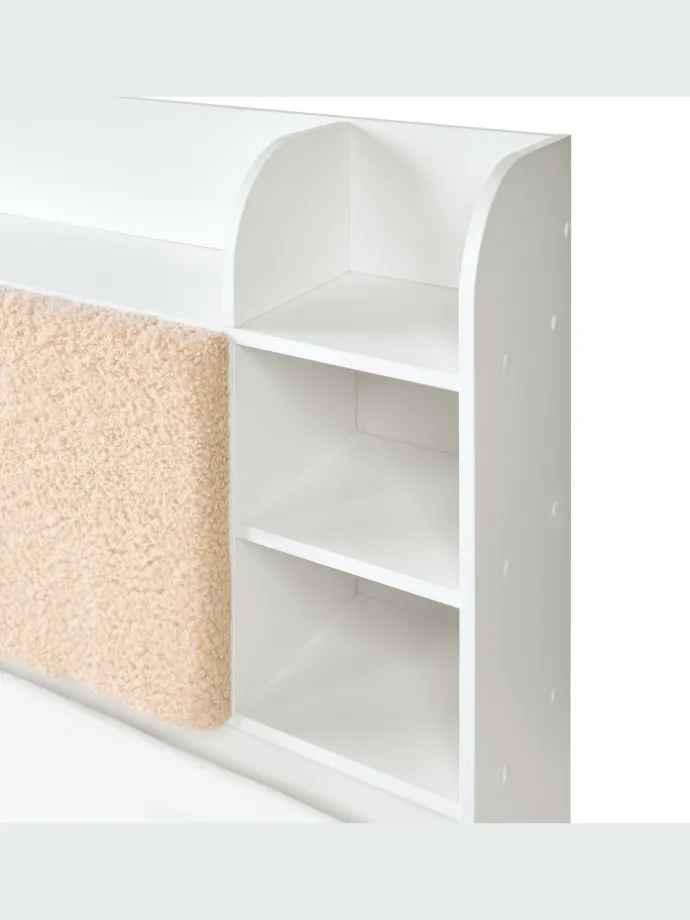 Doppelbett BIZOU in Weiß/Beige - (W) 168 x (H) 110 x (L) 227 cm