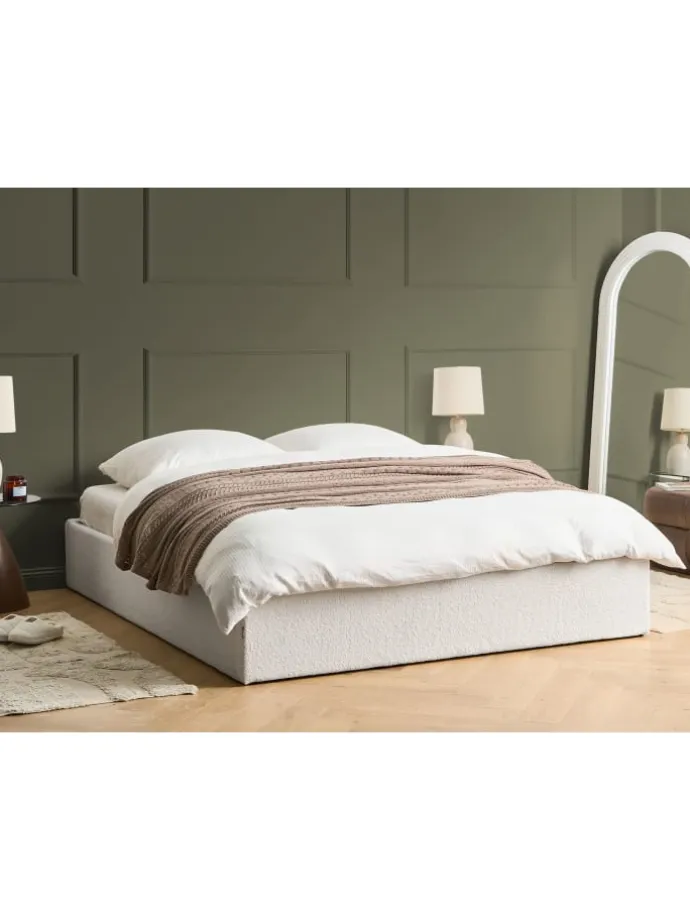 Doppelbett DINAN in Weiß - (W) 167 x (H) 31 x (L) 214 cm