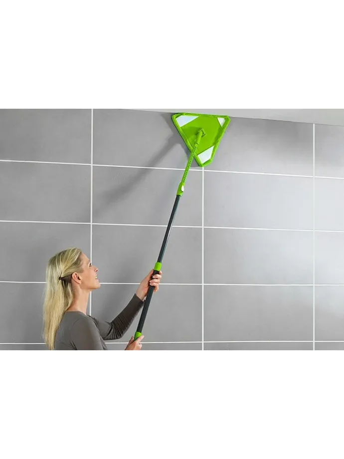 Dreiecksmopp in Grün - (B)31 x (H)160 x (T)27 cm