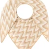 Dreieckstuch "Winter Waves" in Beige - (L)185 x (B)90 cm