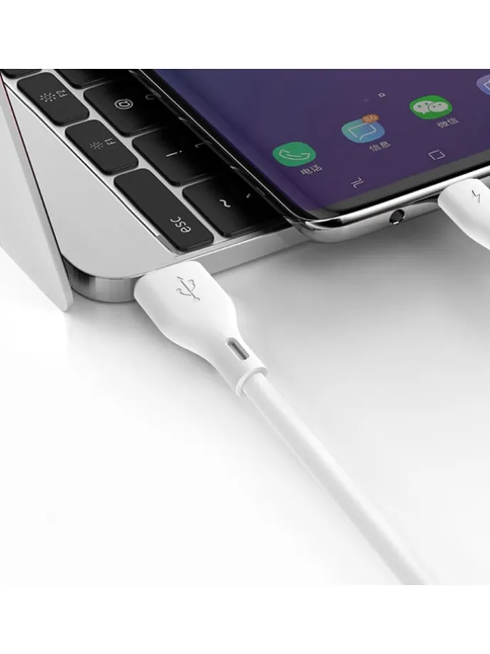 Dudao USB/Lightning Kabel 3A 2m – Weiß