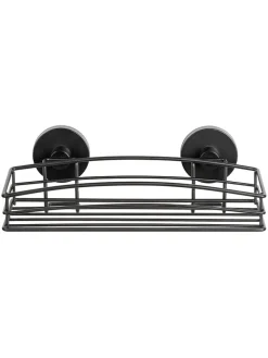 Duschablage "Vacuum-Loc Bari" in Schwarz - (B)26 x (H)6,5 x (T)14 cm