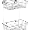 Duschregal "Vacuum-Loc Bari" in Silber - (B)26 x (H)38 x (T)17 cm