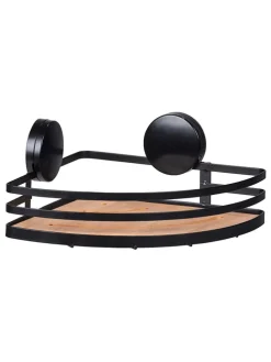 Eckablage "Alba" in Schwarz/ Natur - (B)27 x (H)11 x (T)21 cm