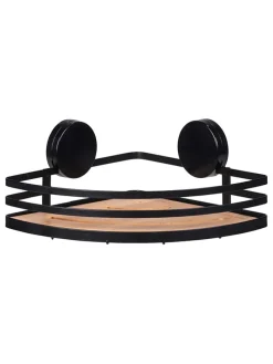 Eckablage "Alba" in Schwarz/ Natur - (B)27 x (H)11 x (T)21 cm