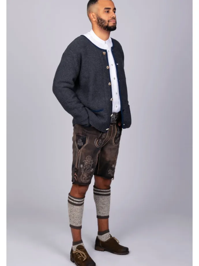 Edelnice Trachten Strickjacke Felix anthrazit in anthrazit