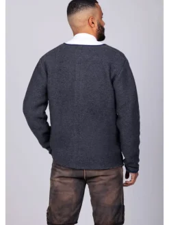 Edelnice Trachten Strickjacke Felix anthrazit in anthrazit