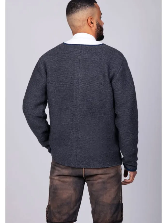 Edelnice Trachten Strickjacke Felix anthrazit in anthrazit