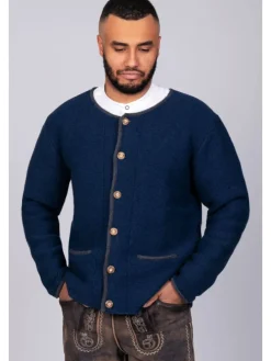 Edelnice Trachten Strickjacke Felix königsblau in blau
