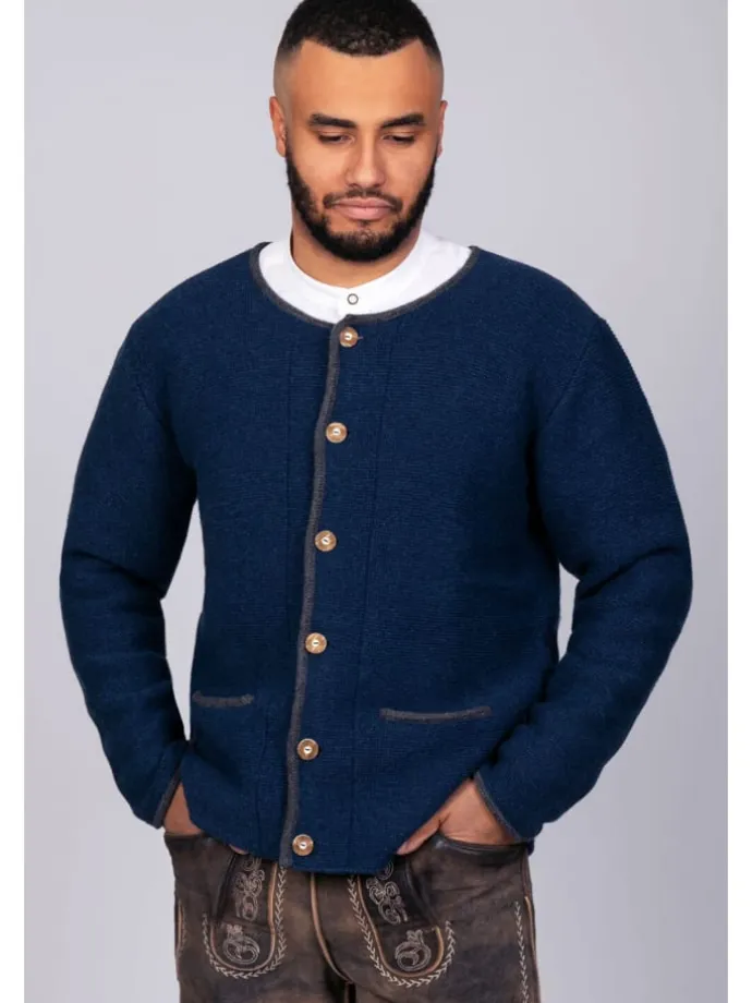 Edelnice Trachten Strickjacke Felix königsblau in blau